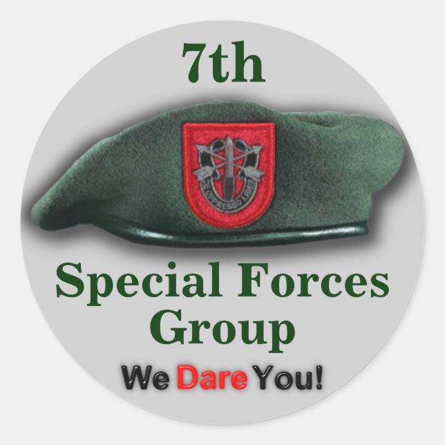 7th Special forces veterans vets flash Sticker (Front)