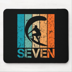7th Surfing Birthday 7 Year Old 7yr Boy Girl Birth Mouse Pad