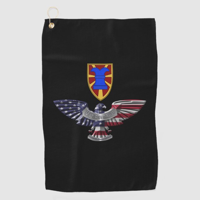 7th Transportation Brigade Expeditionary Eagle Golf Towel (Front)
