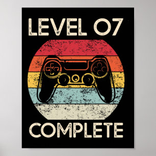 7th Wedding Anniversary Couples Husbynd Gamer Funn Poster