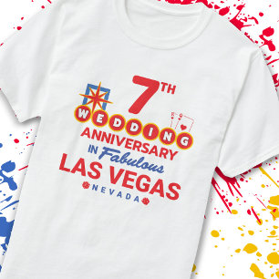 7th Wedding Anniversary Couples Las Vegas Trip T-Shirt