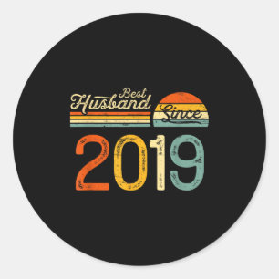 7th Wedding Anniversary Husband Since Classic Round Sticker