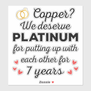 7th Wedding Anniversary I - Copper Funny Couple