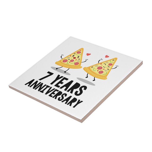 7th Wedding Anniversary Tile (Side)