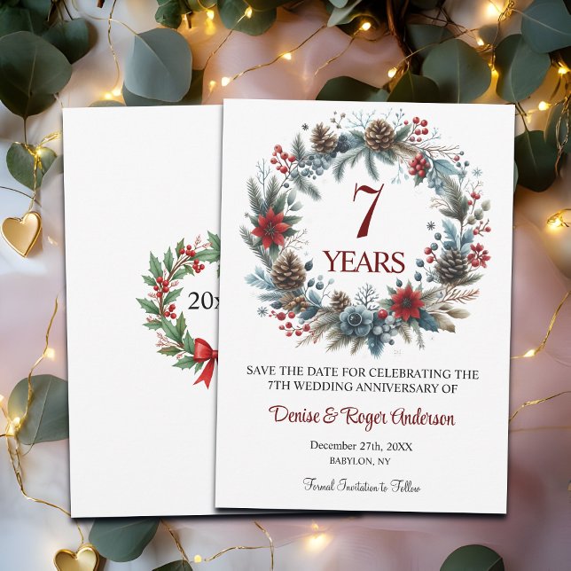 7th Wedding Anniversary Winter Save The Date (Creator Uploaded)