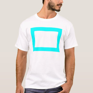 7X5 Card with Round Inside Conors Transp Cyan T-Shirt