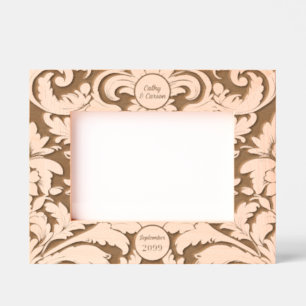 7x5 Landscape Bold Botanical Leaves Custom Text Etched Frames