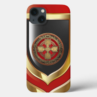 [800] Ancient Celtic Sacred Gold Knot Cross iPhone 13 Case