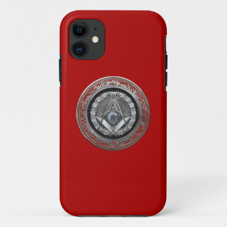 [800] Master Mason - Silver Square & Compasses iPhone 11 Case