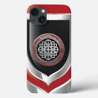 [800] Sacred Celtic Silver Knot Cross iPhone 13 Case