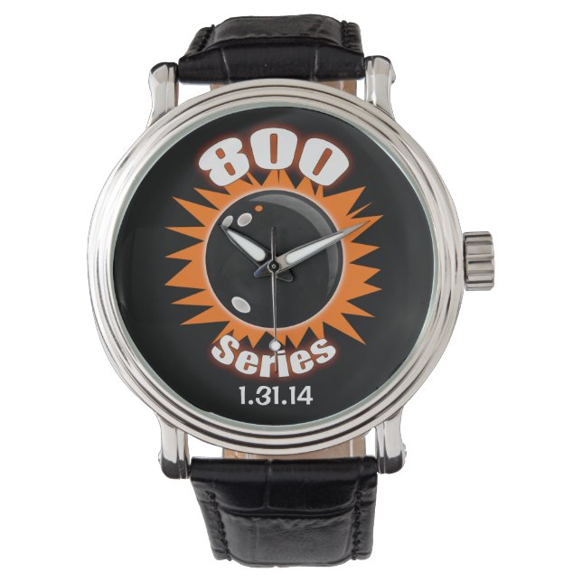 800 Series Black and Orange Watch (Front)