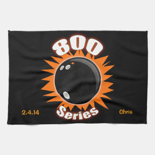 800 Series in Black and Orange Kitchen Towel