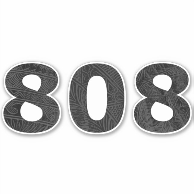808 Hawaii Tribal Blk Grey (Front)