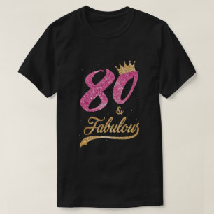 80 And Fabulous 1939 80Th Birthday Gift T-Shirt