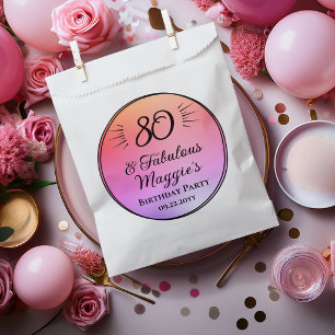 80 and Fabulous 80th Birthday Party  Favour Bag