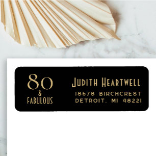 80 and Fabulous Black Gold 80th Birthday Party