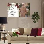 80 and Fabulous Glam Rose Floral Birthday Party Banner<br><div class="desc">Elegant and classy dark red and burgundy floral roses with seed pearls on a splatter sepia colored frame "80 and Fabulous" birthday party design by Holiday Hearts Designs.</div>