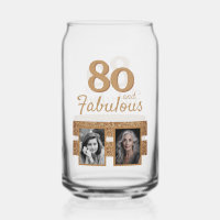 80 and Fabulous Gold Glitter 2 Photo 80th Birthday