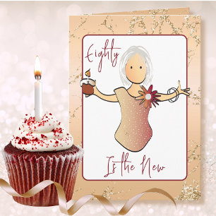 80 ans et Fabuleuse Carte d'anniversaire Rose Gold