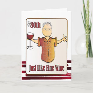 80 Birthday Card for Him - Funny and Fun