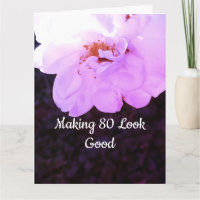80 Birthday Quote Party Rose Photo  