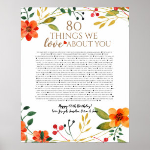 80 choses que nous aimons à propos de vous poster 