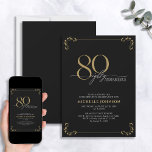 80 & Fabulous Black & Gold Calligraphy Birthday Invitation<br><div class="desc">It's your special birthday, and it's time to celebrate! Do you want to throw the best bash in town? Make sure it starts off with the highest of style with this 80 & Fabulous Black & Gold Calligraphy Birthday Invitation. It will be sure to set the tone for a glamourous...</div>