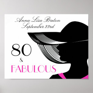 80 & Fabulous Elegant Art Deco Poster