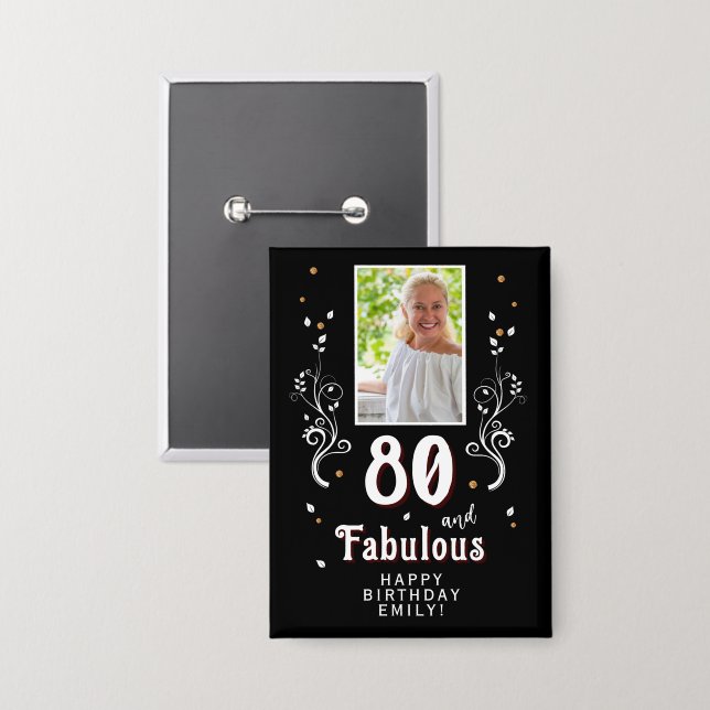 80 & Fabulous Foliage 80th Birthday Photo  (Front/Back)