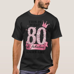 80 & Fabulous I Pink White Party Group Candid Phot T-Shirt