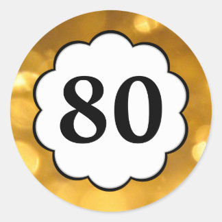 80 - Golden Numbers Sticker
