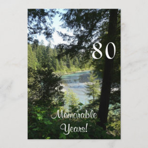80 Memorable Years/Birthday Celebration-Lakeview Invitation