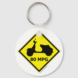 80 mpg Scooter Keychain
