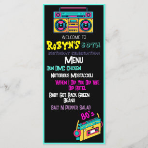 80 ou 90 Thème Anniversaire Invitation
