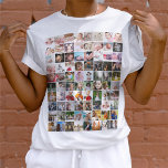 80 Photo Template Personalized Collage T-Shirt<br><div class="desc">80 Photo Template Personalized Collage fun template t-shirt from Ricaso</div>