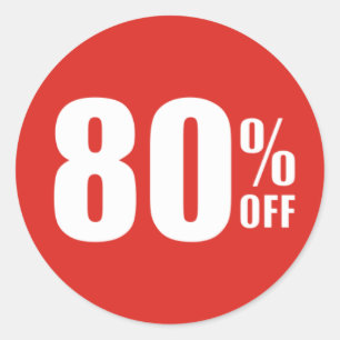 80% Quatre-Vingt Pour Cent De Remise Sticker