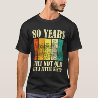 80 Railroad Steam Train 80Th T-Shirt