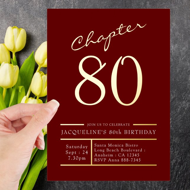 80 Red 80th Birthday Party Gold (Creator Uploaded)
