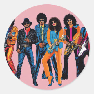 80’s classic round sticker