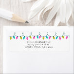 80’s Retro Christmas Return Address Mailing Labels<br><div class="desc">Our retro 80’s fun and festive mailing labels featuring bright coloured string lights are perfect for personalizing envelopes this holiday season!</div>