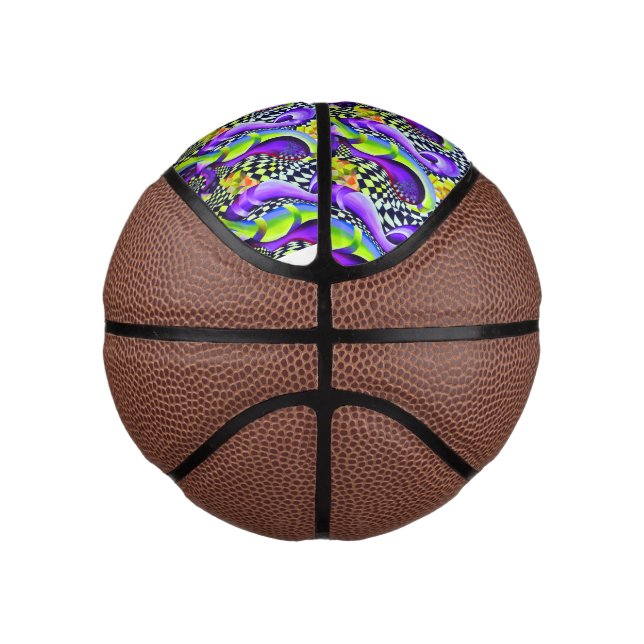 80`s Retro Geometric Pattern Mini Basketball (Right)
