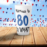 80 So what Funny Positive Typography 80th Birthday Latte Mug<br><div class="desc">80 So what Funny Positive Typography 80th Birthday Latte Mug. Funny and inspirational quote I`m 80 so what and is perfect for a person with a sense of humour.</div>