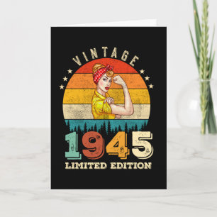 80 Year Old Bday 1945 Vintage 80th Birthday Women Card