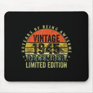 80 Year Old Birthday Gifts For Men December 1945 8 Mouse Pad