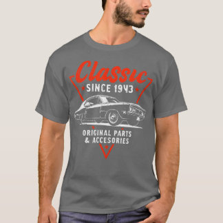 80 Year Old Classic Car 1943 80th Birthday T-Shirt
