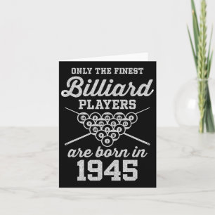 80 Year Old Pool Player 80th Birthday Billiards Card