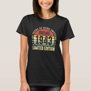 80 Year Old Vintage 1943 80th Birthday 2 T-Shirt
