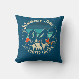 80 Year Old Vintage 80th Year Old Birthday 1942 Throw Pillow
