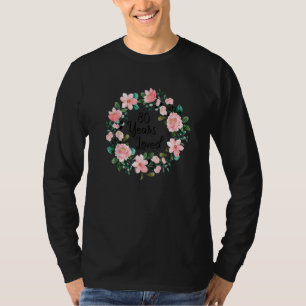 80 Years Loved Men Women 80 Years Old Floral 80th T-Shirt