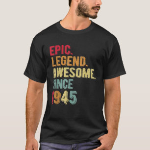 80 Years Old Awesome Since 1945 80th Birthday T-Shirt